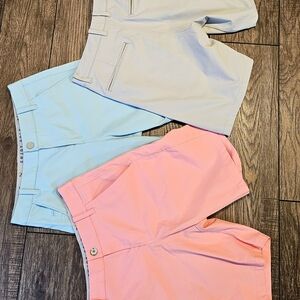 Puma Women’s Bermuda Shorts in Pink, Light Blue & Cream
